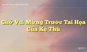 Chớ Vui Mừng Trước Tai Họa Của Kẻ Thù